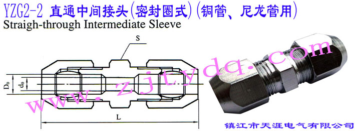 YZG2-2 ֱͨg^(ܷȦʽ)(~)Straight-through Intermediate Sleeve